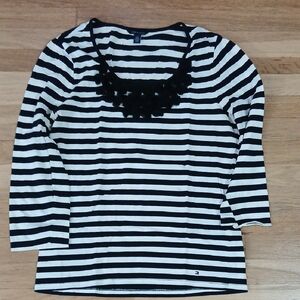Tommy Hilfiger Striped Black and White Blouse